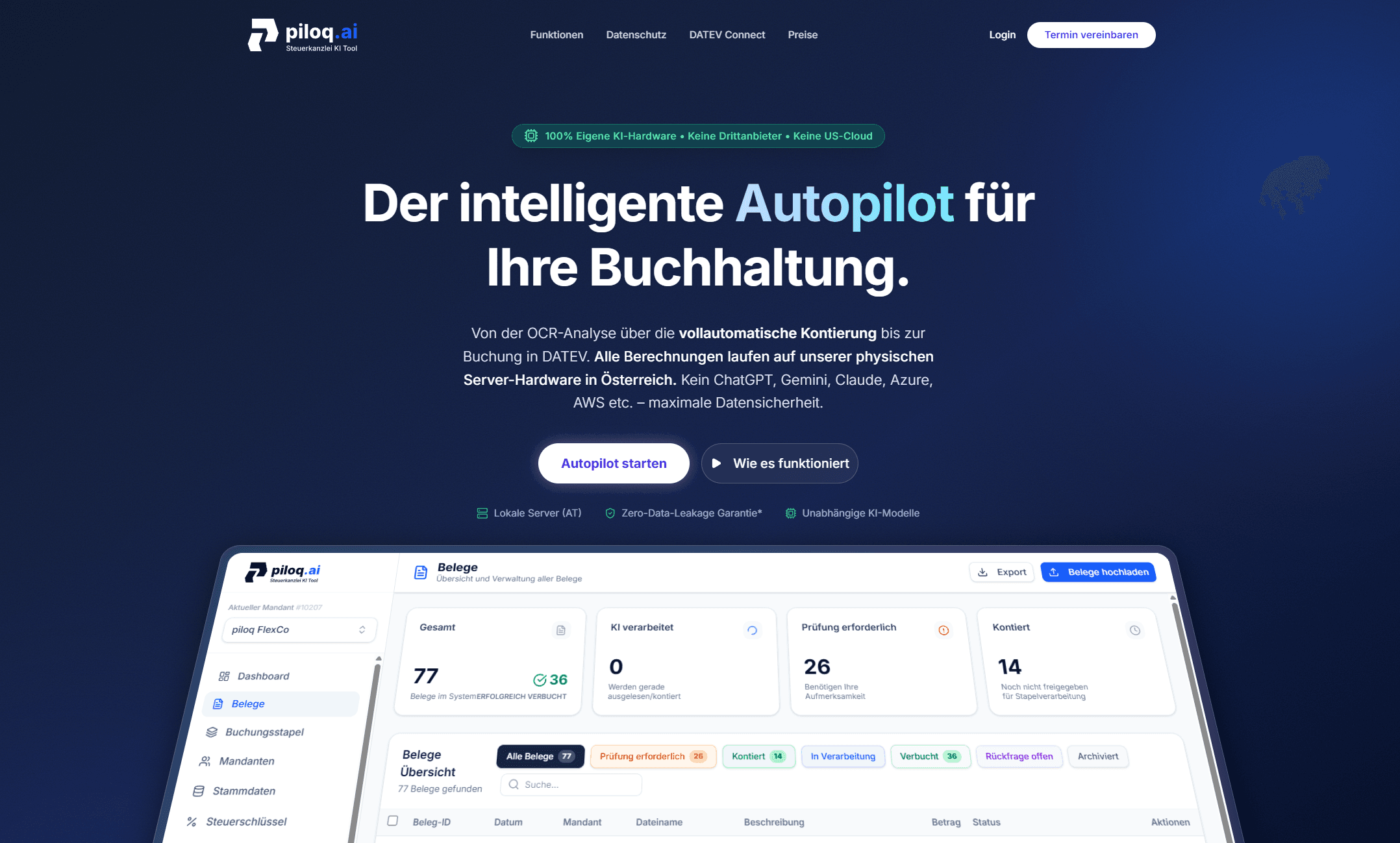 Piloq.ai Dashboard Preview